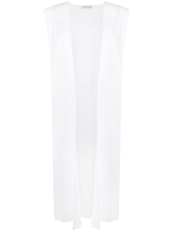 Lamberto Losani Longline Waistcoat - White