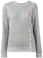 Julien David Pinstripe Jumper - Grey