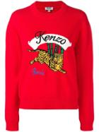 Kenzo Tiger Knit Jumper - Red