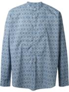 The Gigi Geometric Print Band Collar Shirt