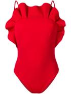 Angelys Balek Ruffle Swimsuit - Red