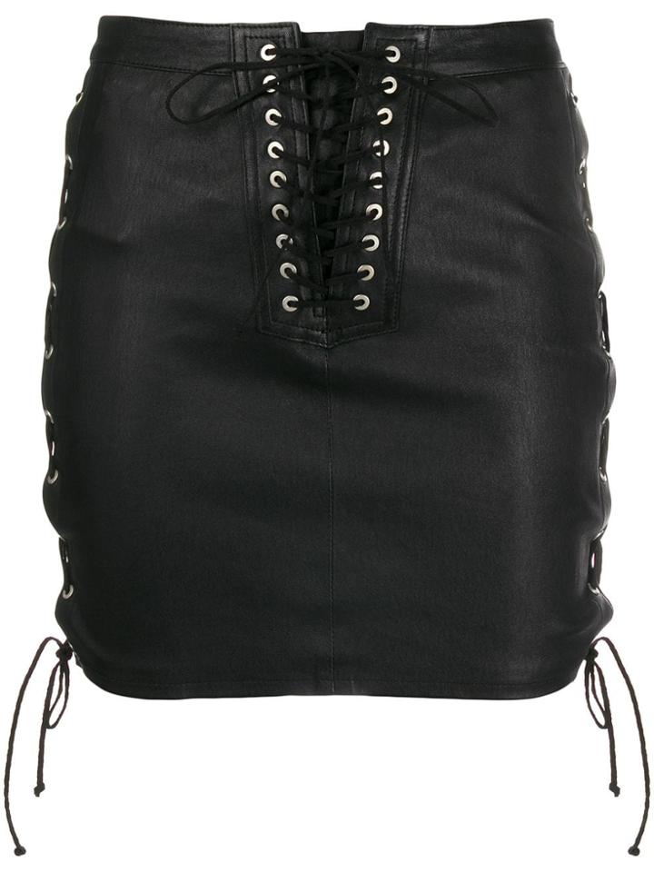 Unravel Project Corset Detail Skirt - Black