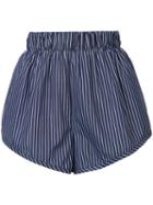 Stella Mccartney Striped Shorts, Women's, Size: 42, Blue, Cotton