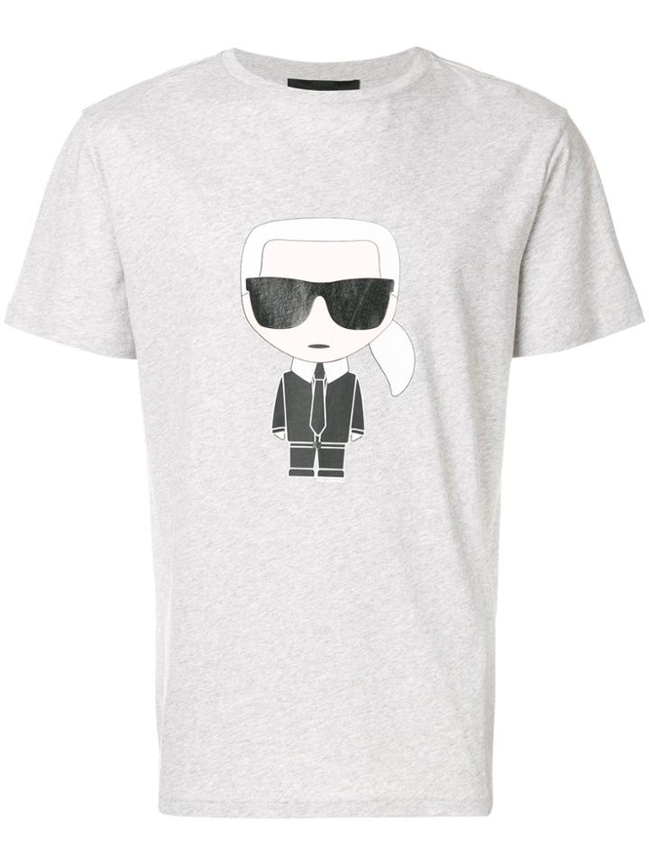 Karl Lagerfeld Logo Print T-shirt - Grey
