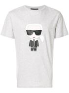 Karl Lagerfeld Logo Print T-shirt - Grey