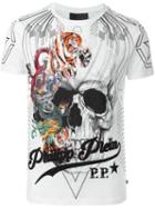 Philipp Plein 'animals Skull' T-shirt, Men's, Size: Xxxl, White, Cotton
