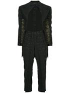 Comme Des Garçons Pre-owned Geometric Tonal Pattern Suit - Black
