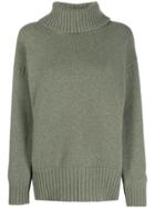 Pringle Of Scotland Guernsey Stitch Roll-neck Jumper - Green