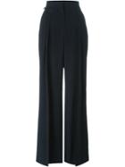Lemaire Pleated Palazzo Trousers, Women's, Size: 36, Blue, Cotton/polyamide/spandex/elastane/virgin Wool
