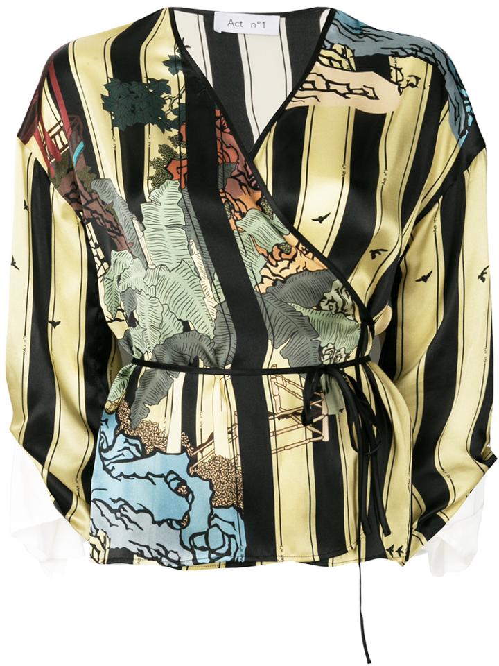 Act N&deg;1 Print Kimono Wrap Blouse - Multicolour