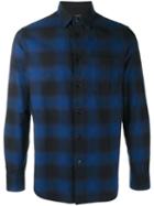 Rag & Bone Checked Shirt, Men's, Size: Large, Blue, Cotton/cupro