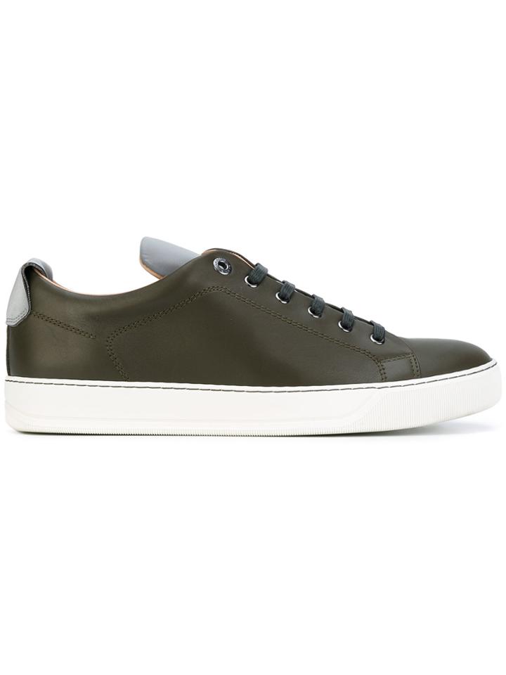 Lanvin Two Tone Low Top Sneakers - Green