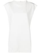 Mm6 Maison Margiela Plain Sleeveless Sweatshirt - White