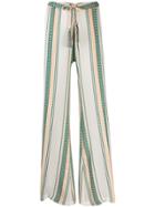 Zeus+dione Alcestes Embroidered Flared Trousers - Neutrals