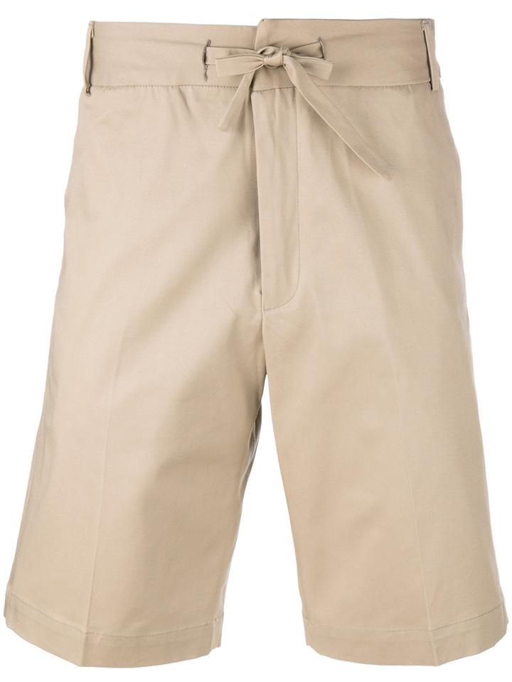 Numero00 - Drawstring Classic Bermudas - Men - Cotton/spandex/elastane - S, Nude/neutrals, Cotton/spandex/elastane