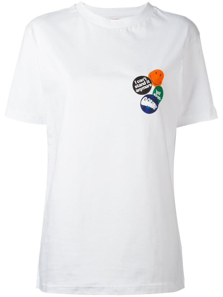 Palm Angels Pins T-shirt, Women's, Size: Xs, White, Cotton