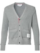 Thom Browne V-neck Cardigan, Men's, Size: 2, Grey, Cotton