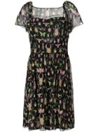 Red Valentino Insect Print Dress - Black