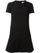 Red Valentino Shortsleeved Flared Dress, Women's, Size: 44, Black, Viscose/polyester/spandex/elastane/acetate