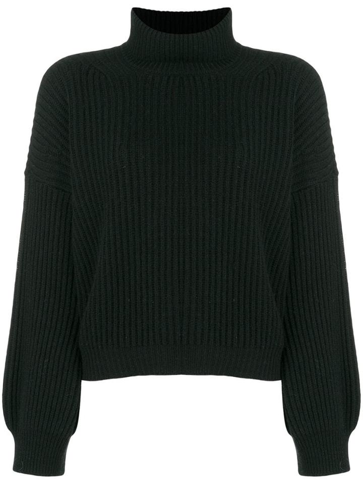 Fine Edge Bell Sleeves Jumper - Black