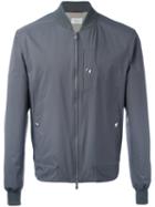 Brunello Cucinelli Chest Pocket Bomber Jacket, Men's, Size: 48, Grey, Nylon/cotton