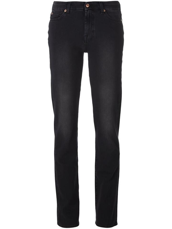 7 For All Mankind 'kimmie' Jeans, Women's, Size: 24, Black, Cotton/polyester/spandex/elastane