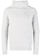 Zanone Ribbed Knit Sweater - Grey