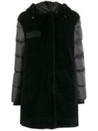 Mr & Mrs Italy Faux-fur Hooded Jacket - Black