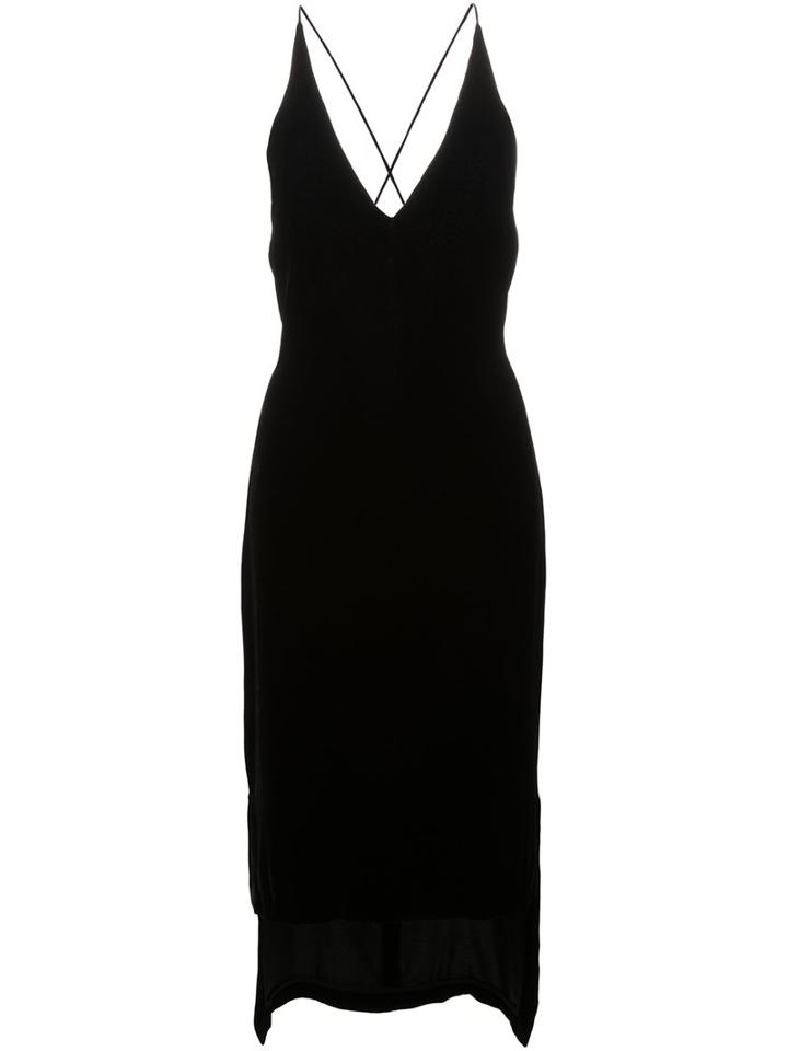 Dion Lee Fine Line Cami Dress, Women's, Size: 10, Black, Silk/rayon