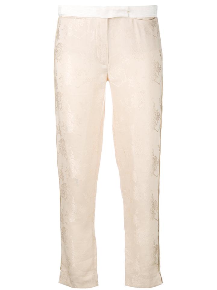 Ann Demeulemeester Metallic Trousers - Nude & Neutrals