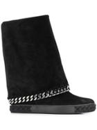 Casadei Chain Trim Boots - Black