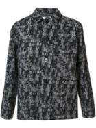 Julien David Patterned Shirt Jacket, Men's, Size: Medium, Grey, Wool