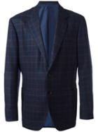 Kiton Sartoria Blazer, Men's, Size: 58, Blue, Virgin Wool