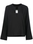 Kristensen Du Nord Split Neck Blouse - Black