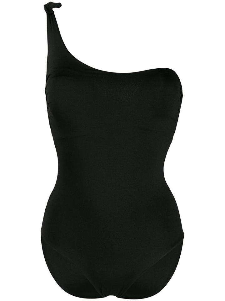 Fisico One-shoulder Swimsuit - Black