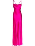 Galvan Whiteley Open-back Silk Dress - Pink
