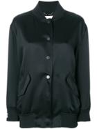 Fendi Rear Logo Patterned Bomber Jacket - Black