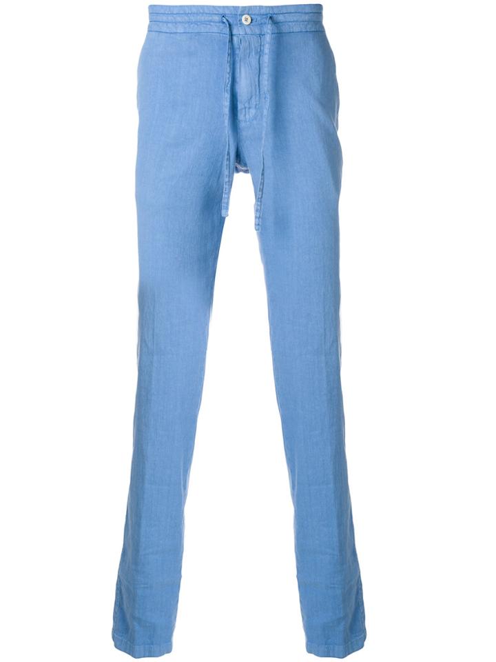Loro Piana Drawstring Mid-rise Trousers - Blue