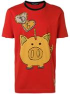 Dolce & Gabbana Piggy Bank T-shirt - Red