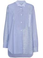 Loewe Striped Shirt With Asymmetric Hem - Blue