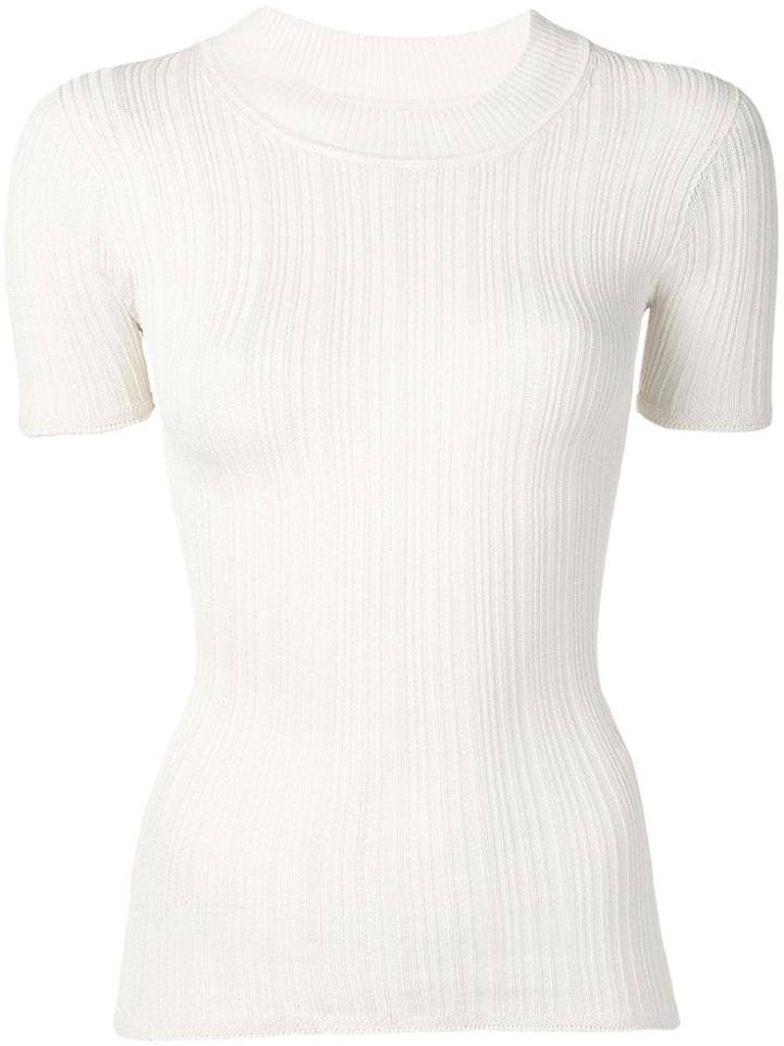 Jacquemus Ribbed T-shirt - Neutrals