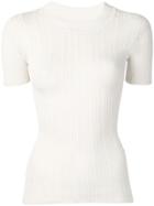 Jacquemus Ribbed T-shirt - Neutrals