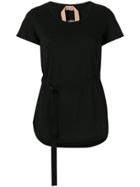 No21 Curved Hem T-shirt - Black