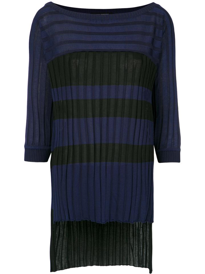 Gloria Coelho Striped Knit Top - Black