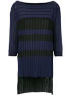 Gloria Coelho Striped Knit Top - Black