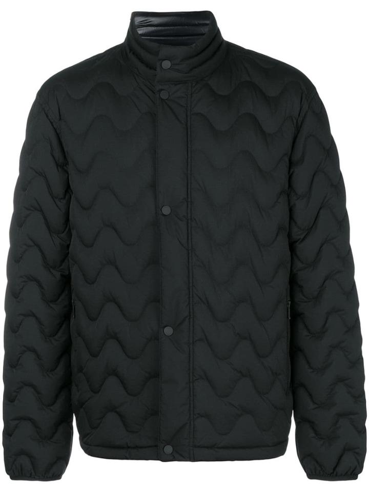 Z Zegna Squiggly Padded Jacket - Black