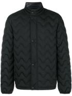 Z Zegna Squiggly Padded Jacket - Black