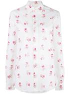 Loewe Floral Print Shirt, Women's, Size: 42, White, Cotton
