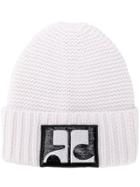 Courrèges Logo Knitted Beanie - White