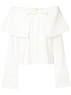 Rosie Assoulin Off-shoulder Bell Sleeve Blouse - White